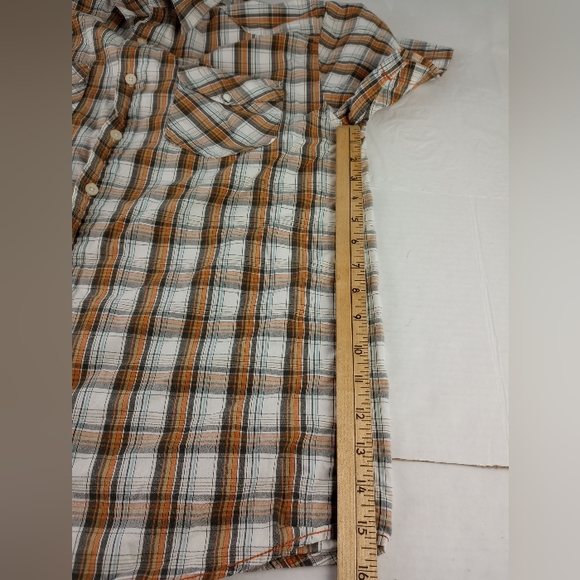 Mossimo Plaid Short sleeve Shirt, Pearl Snap button,Boys Size XL 16/18 - Picture 4 of 9